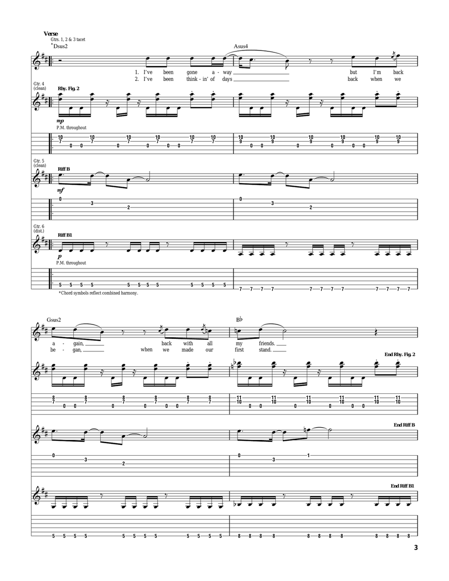 Back Into Your System Back Into Your System Electric Guitar scores gallery preview page 3