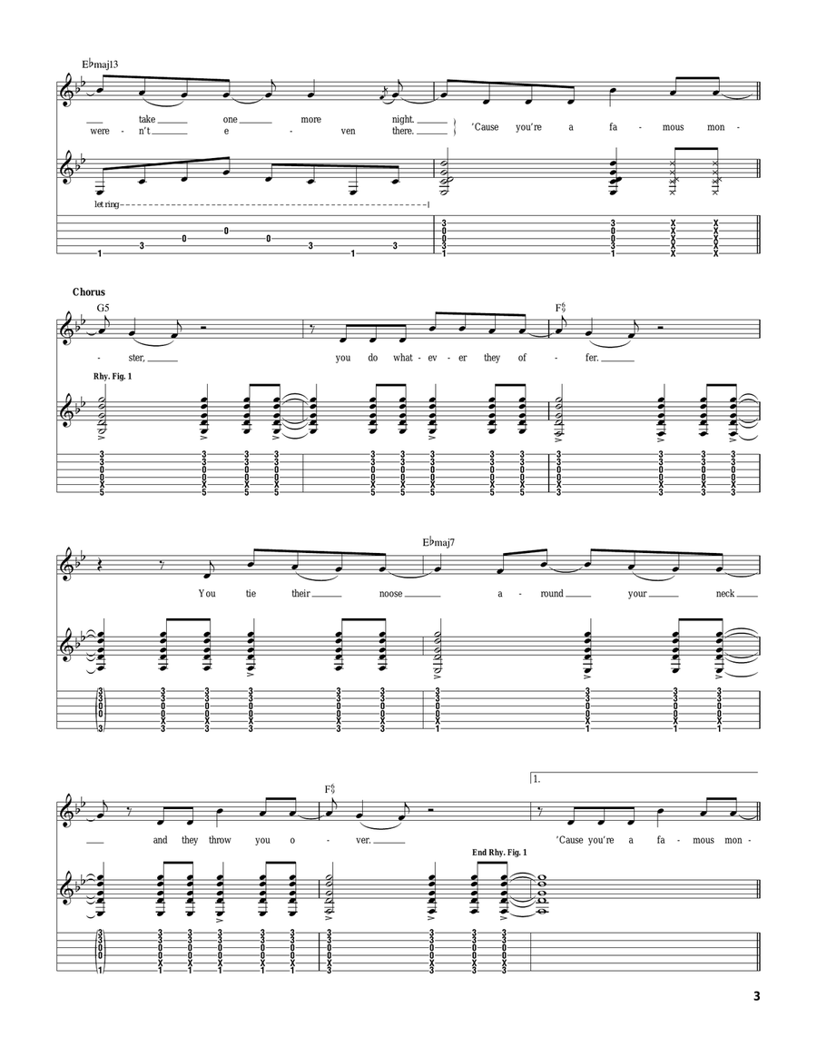 Famous Monsters Famous Monsters Electric Guitar scores gallery preview page 3