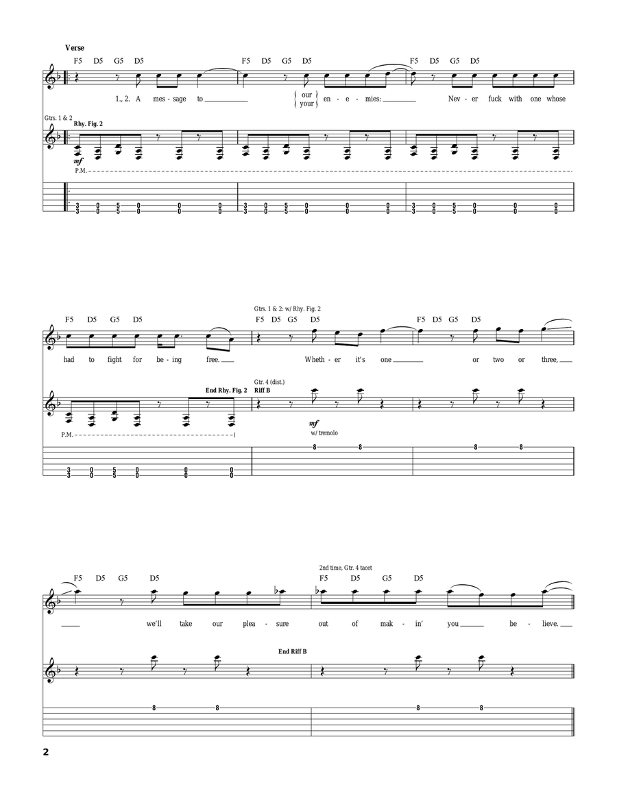 Pride Pride Electric Guitar scores gallery preview page 2