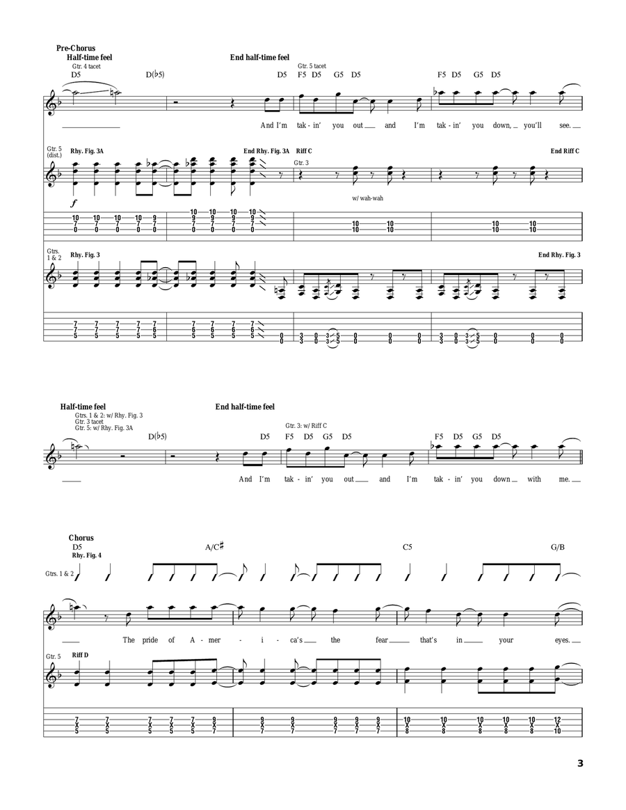 Pride Pride Electric Guitar scores gallery preview page 3