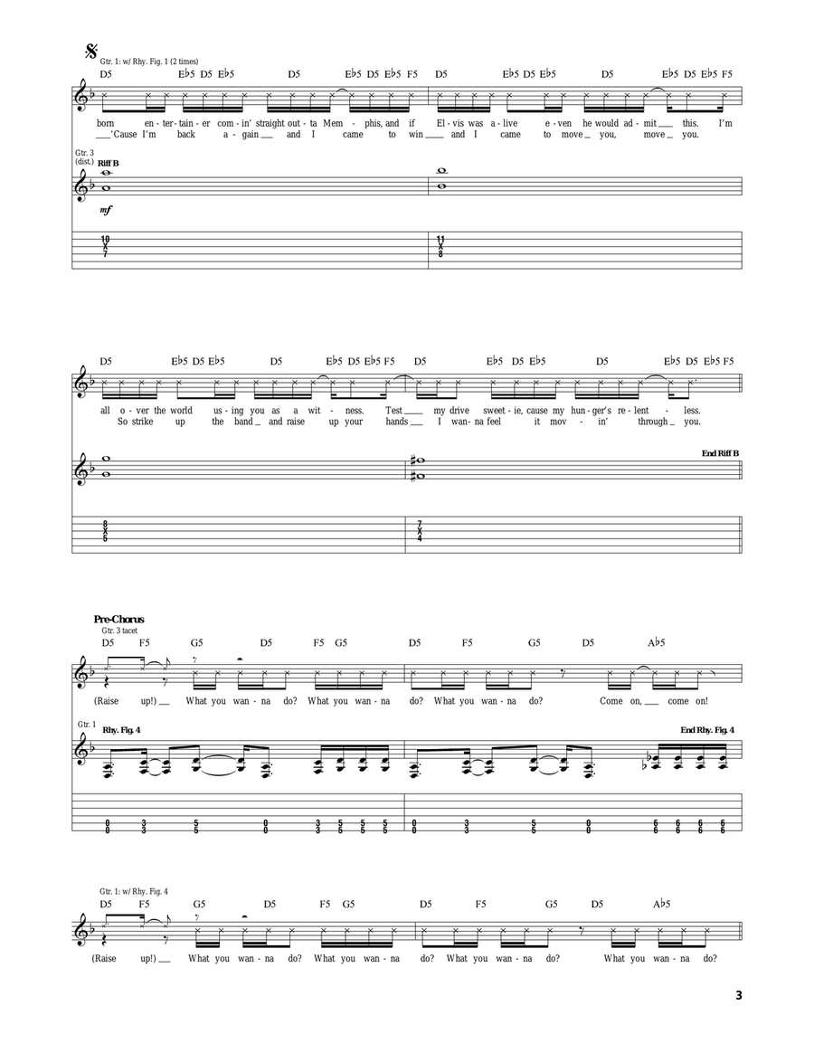 Raise Up Raise Up Electric Guitar scores gallery preview page 3