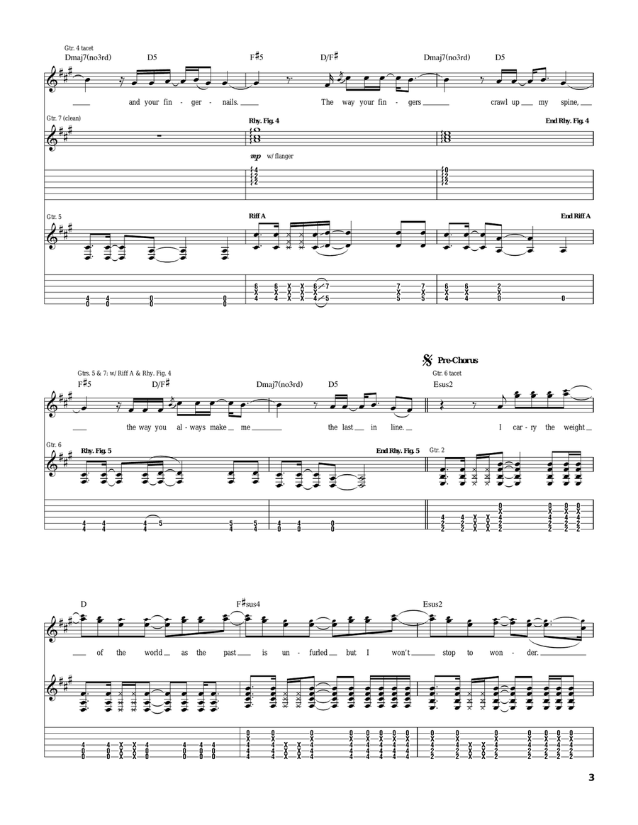 Weight Of The World Weight Of The World Electric Guitar scores gallery preview page 3