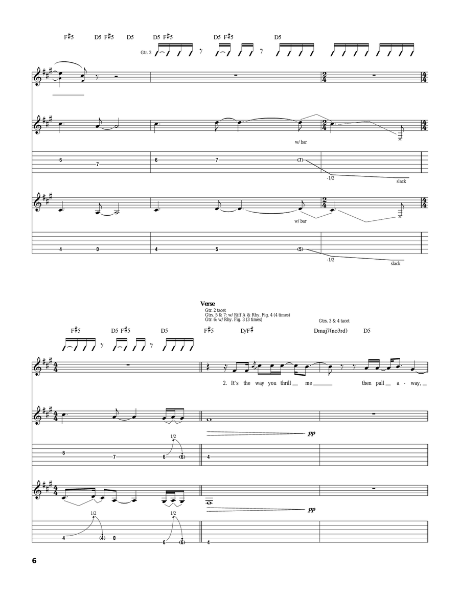 Weight Of The World Weight Of The World Electric Guitar scores gallery preview page 6
