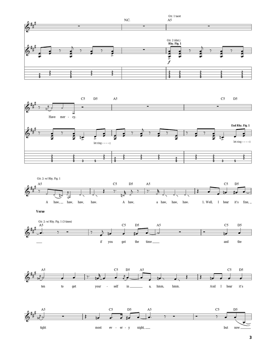 La Grange La Grange Acoustic Guitar scores gallery preview page 3