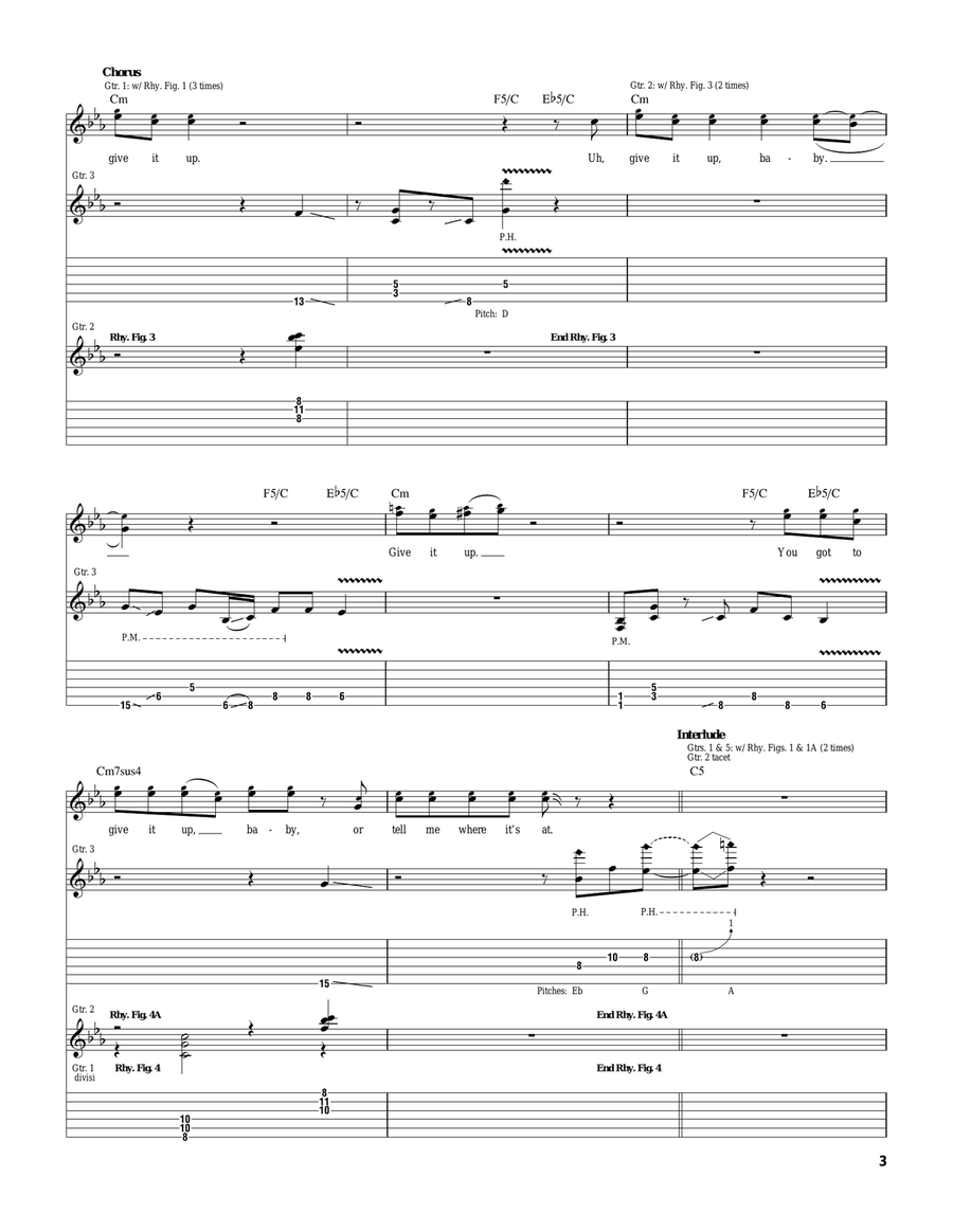 Give It Up Give It Up Acoustic Guitar scores gallery preview page 3