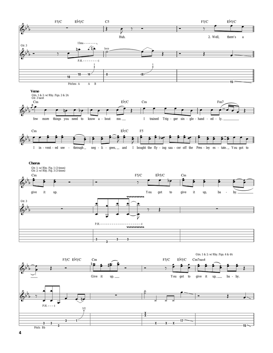 Give It Up Give It Up Acoustic Guitar scores gallery preview page 4
