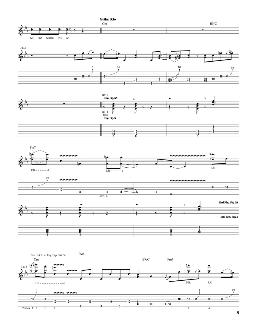 Give It Up Give It Up Acoustic Guitar scores gallery preview page 5