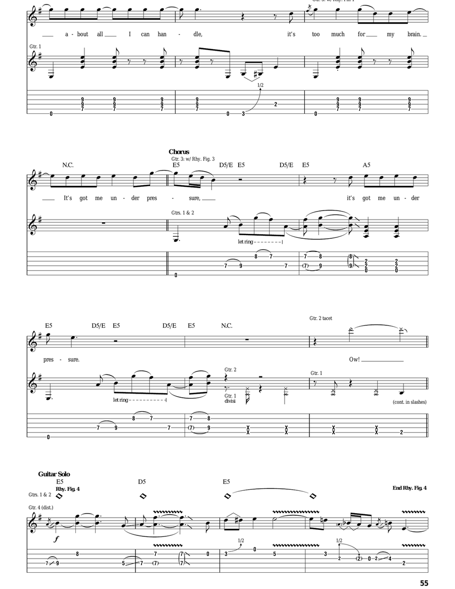 Got Me Under Pressure Got Me Under Pressure Acoustic Guitar scores gallery preview page 4