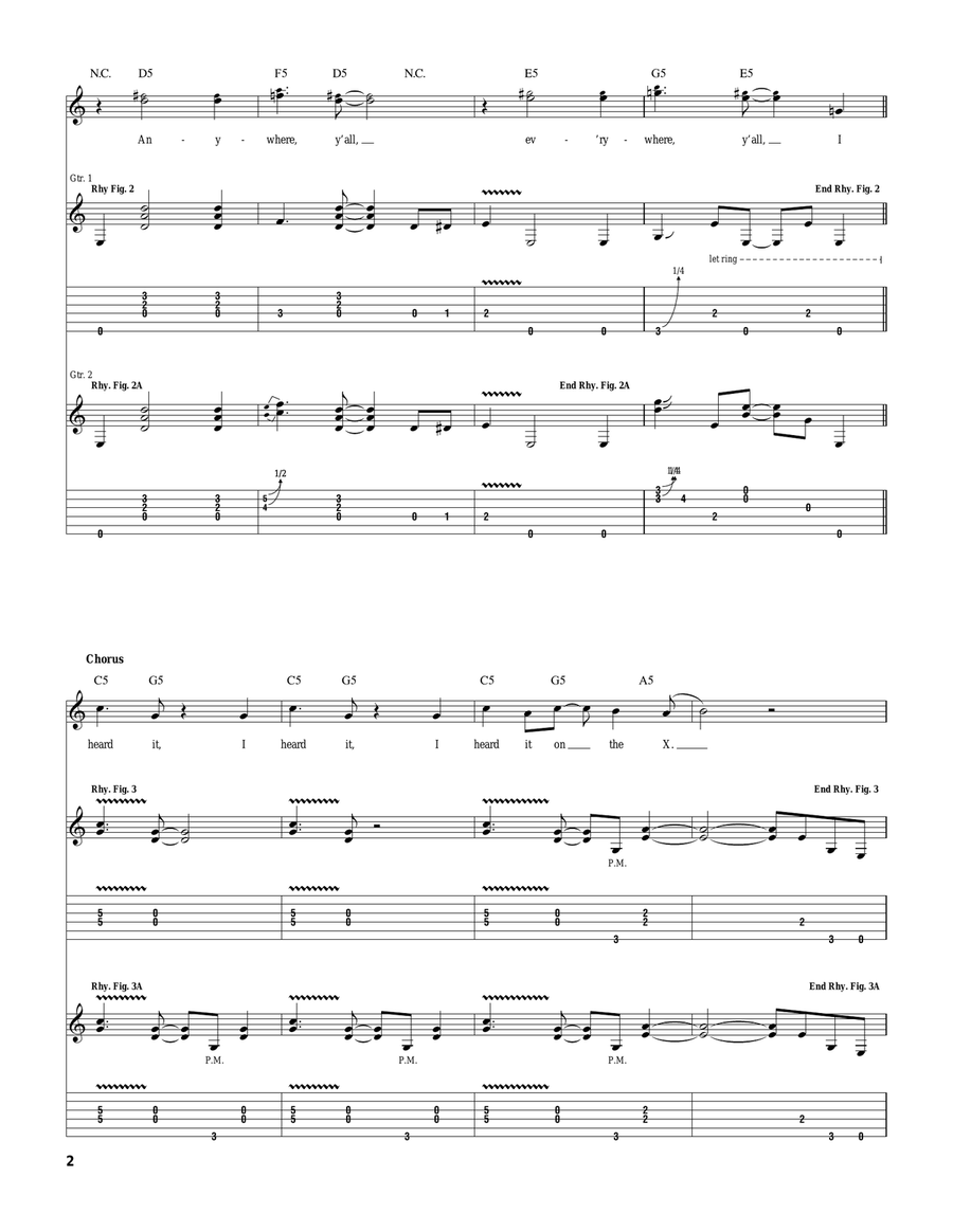 Heard It On The X Heard It On The X Acoustic Guitar scores gallery preview page 2