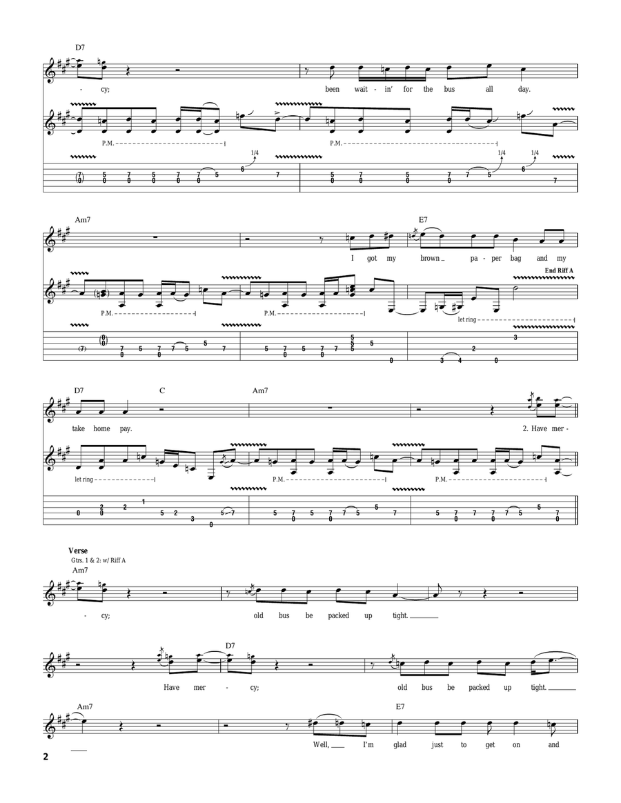 Waitin' For The Bus Waitin' For The Bus Acoustic Guitar scores gallery preview page 2