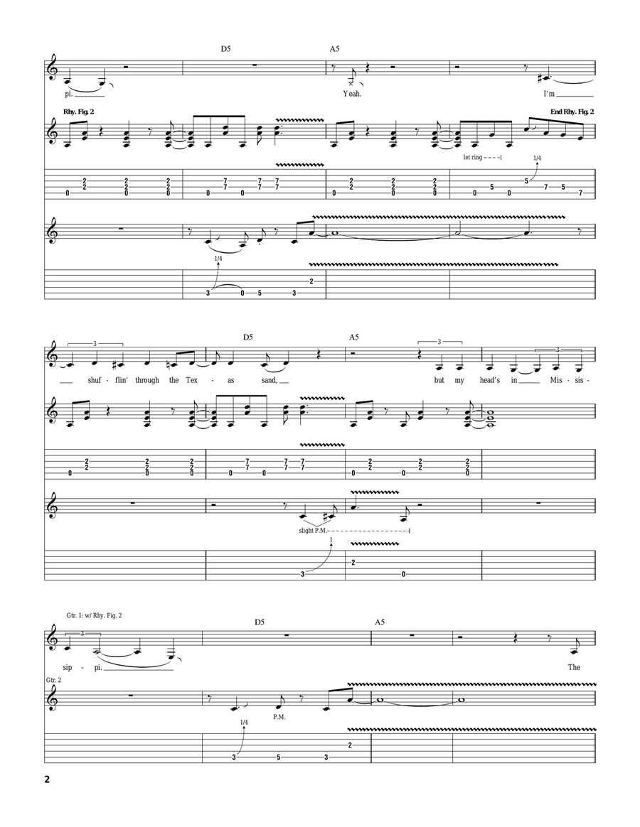 My Head's In Mississippi My Head's In Mississippi Acoustic Guitar scores gallery preview page 2