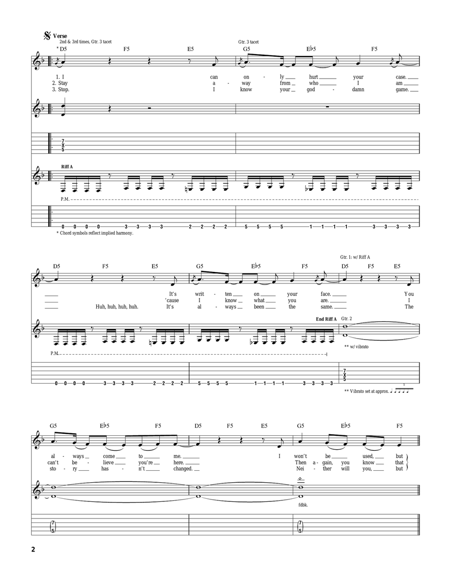 Cold Reader Electric Guitar scores gallery preview page 2