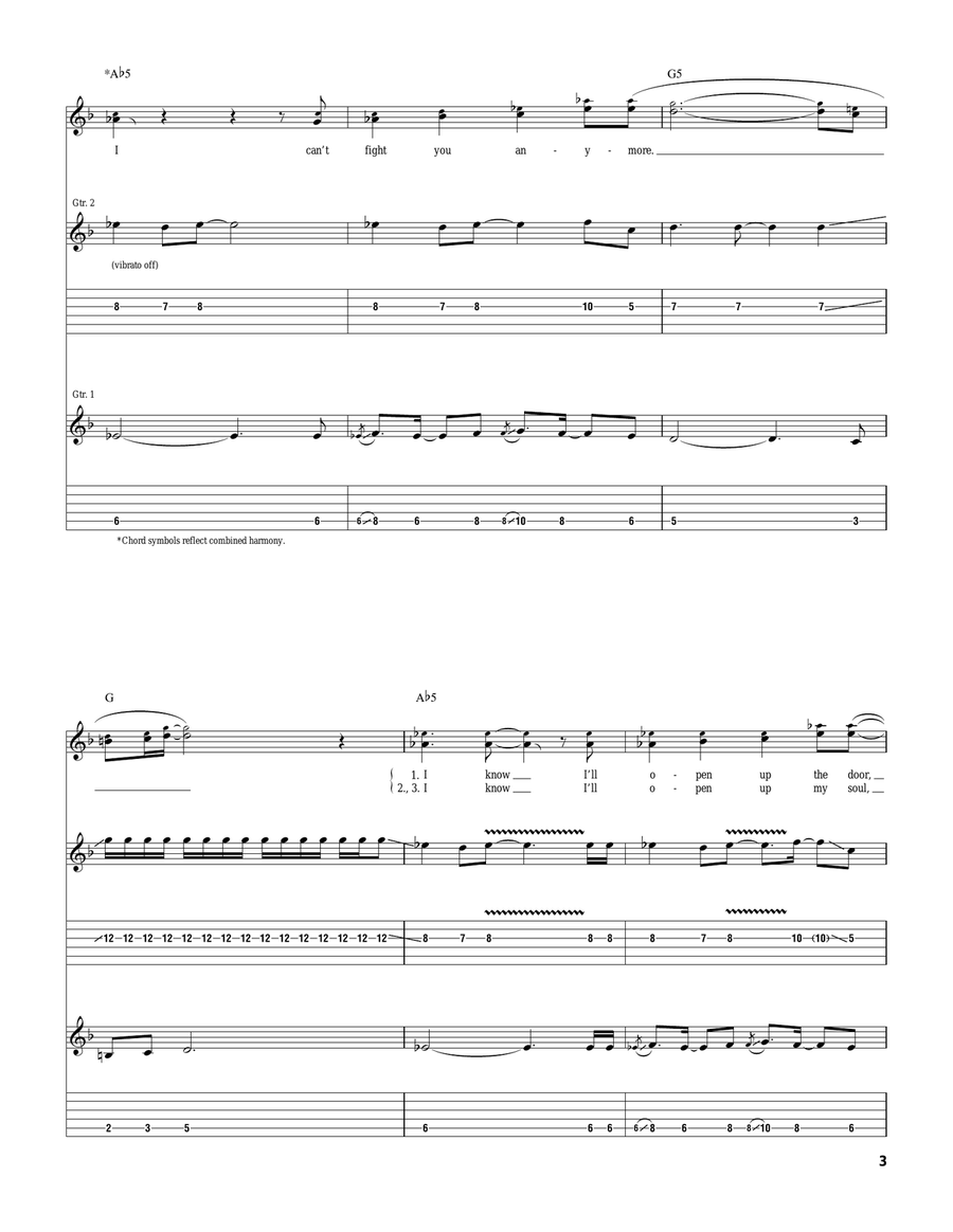 Cold Reader Electric Guitar scores gallery preview page 3