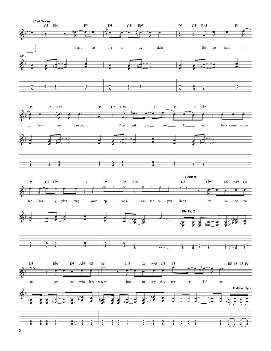 Orchids Orchids Electric Guitar scores gallery preview page 2