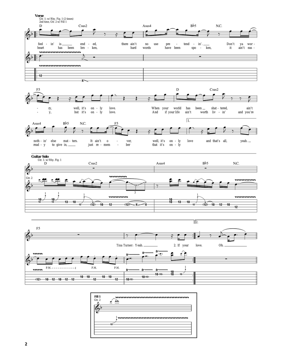 It's Only Love It's Only Love Acoustic Guitar scores gallery preview page 2