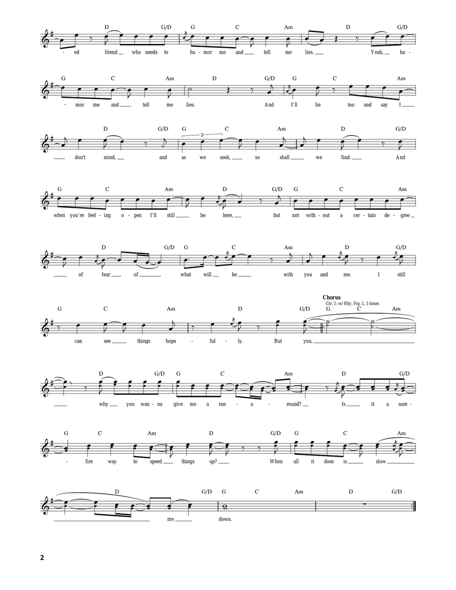 Run Around Run Around Acoustic Guitar scores gallery preview page 2