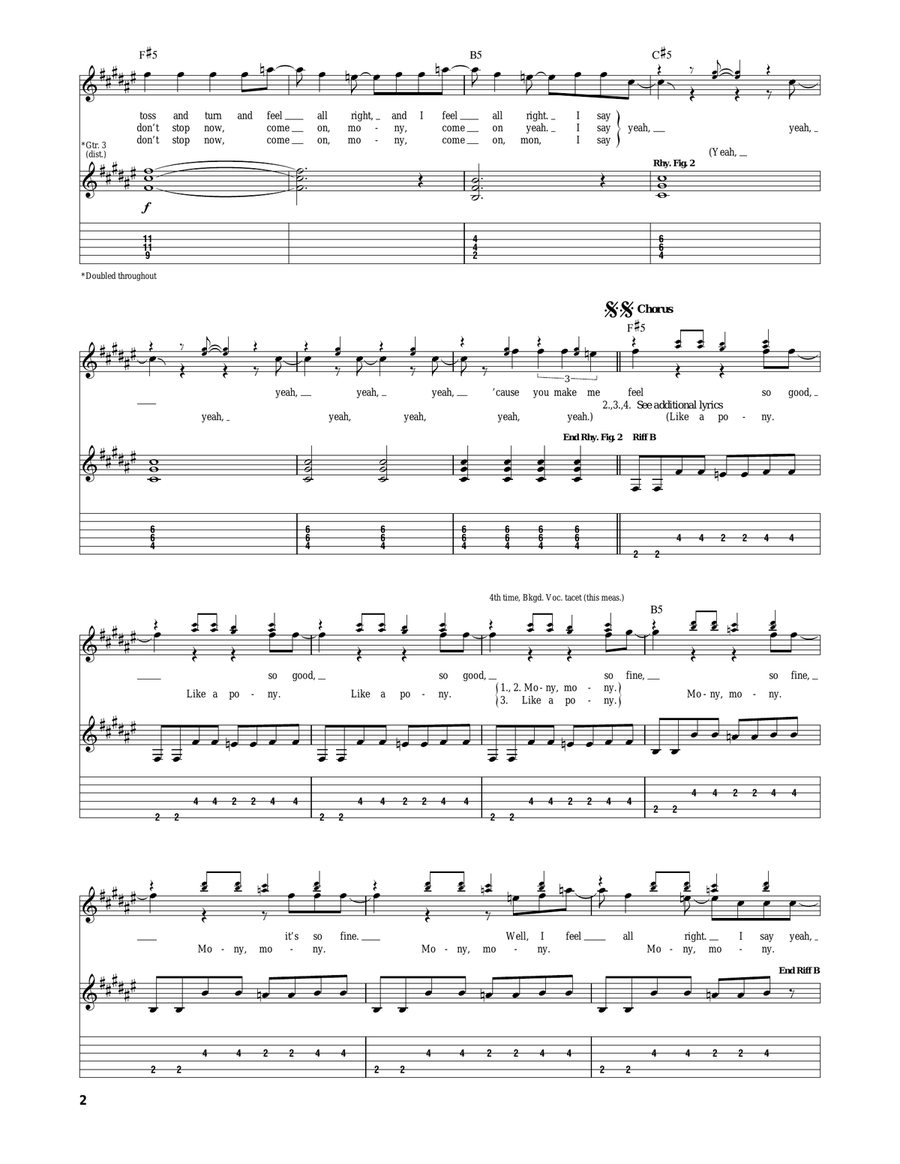 Mony, Mony Mony, Mony Acoustic Guitar scores gallery preview page 2