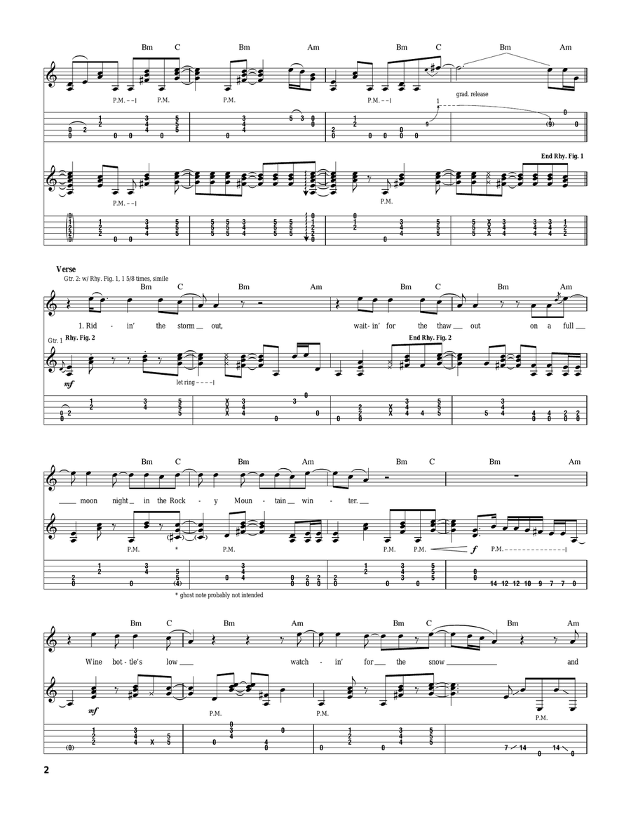 Ridin' The Storm Out Ridin' The Storm Out Acoustic Guitar scores gallery preview page 2