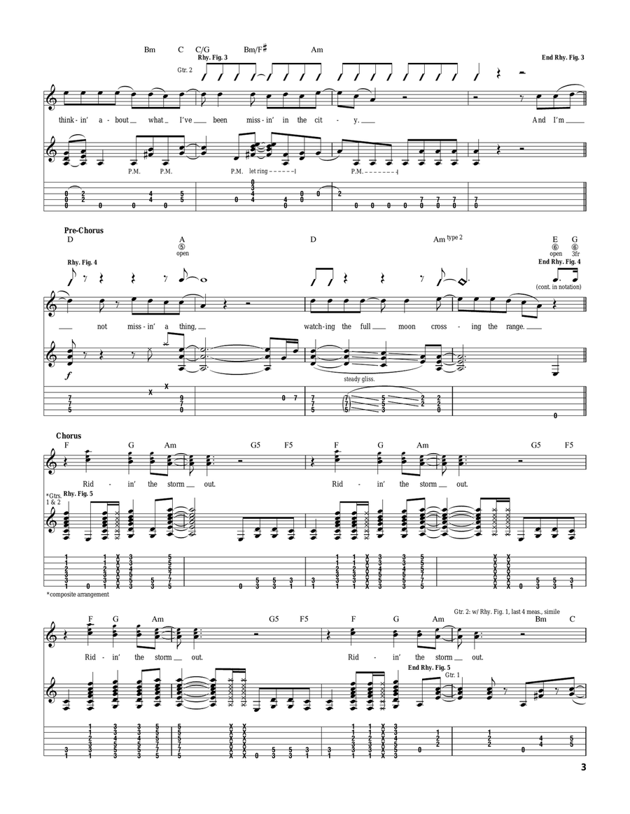 Ridin' The Storm Out Ridin' The Storm Out Acoustic Guitar scores gallery preview page 3