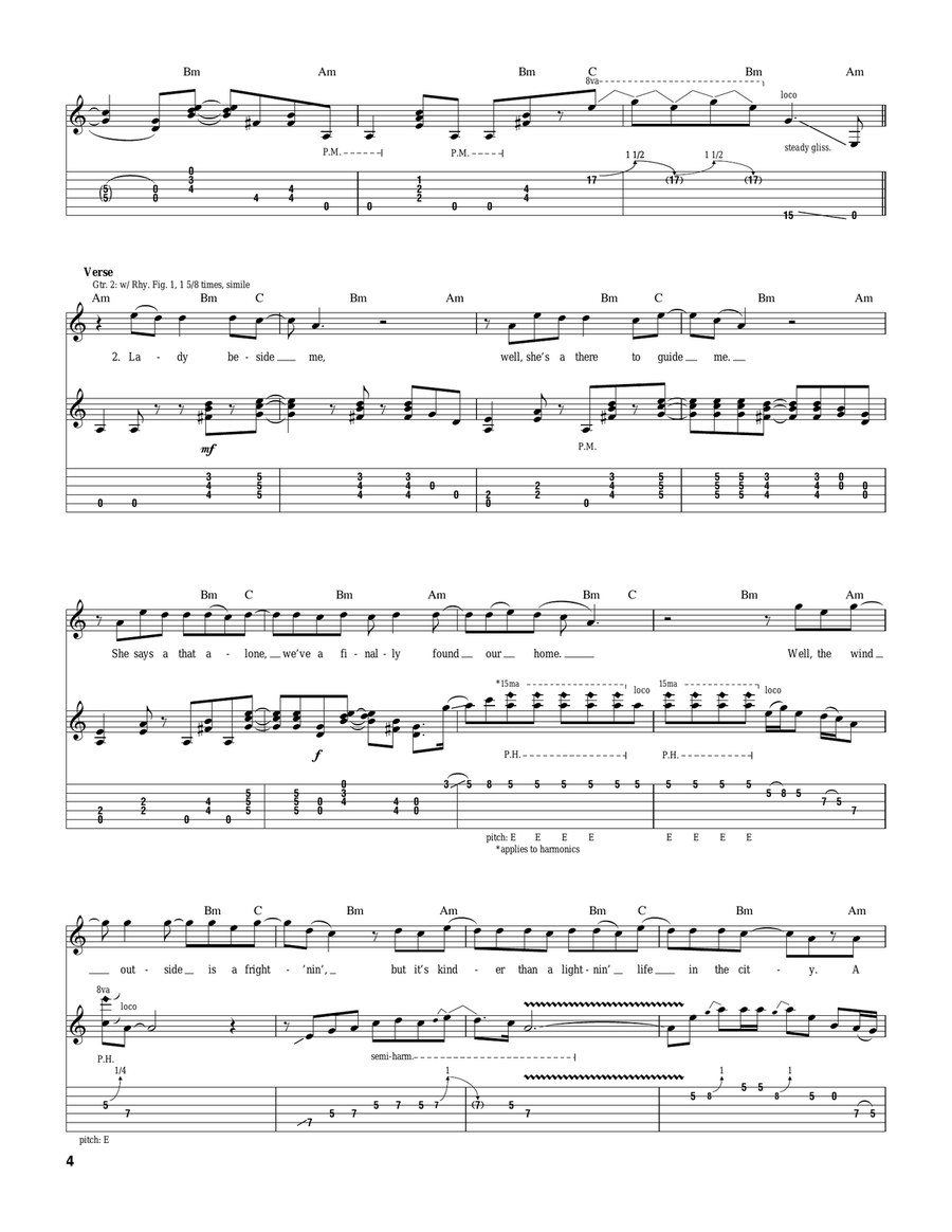 Ridin' The Storm Out Ridin' The Storm Out Acoustic Guitar scores gallery preview page 4