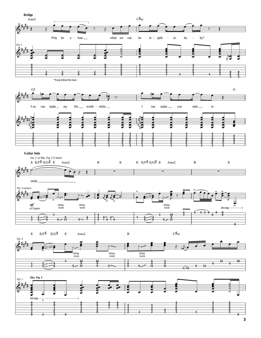 To Be With You To Be With You Electric Guitar scores gallery preview page 3
