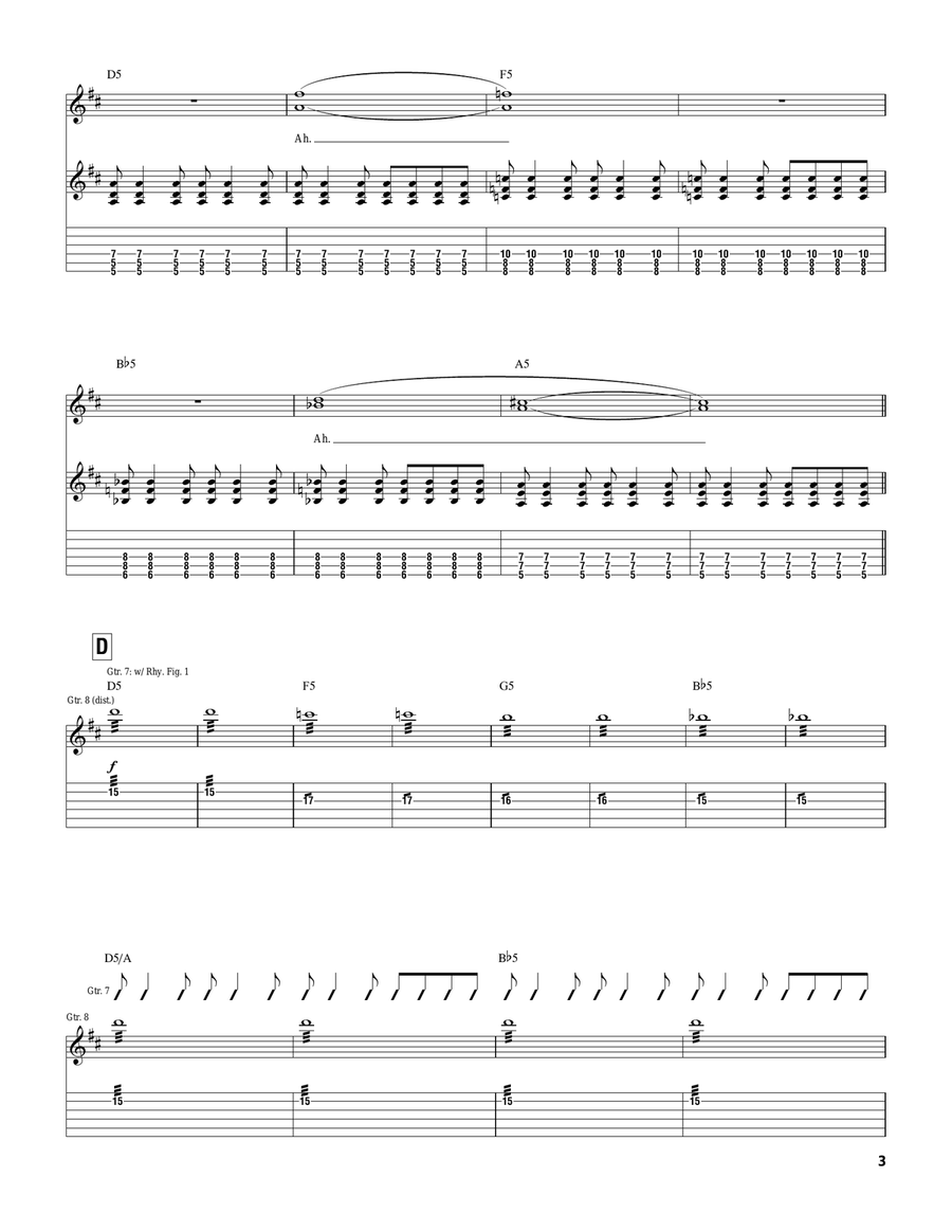 A New Beginning A New Beginning Guitar Tablature scores gallery preview page 3