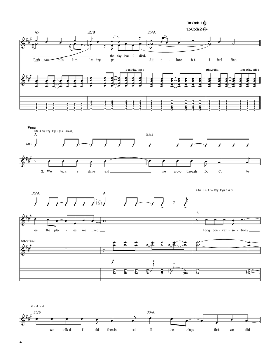 The Day That I Die The Day That I Die Guitar Tablature scores gallery preview page 4