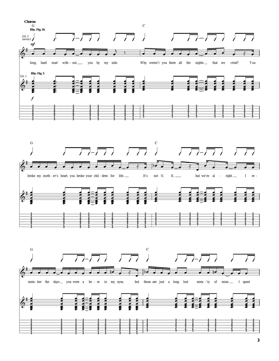 Emotionless Emotionless Guitar Tablature scores gallery preview page 3
