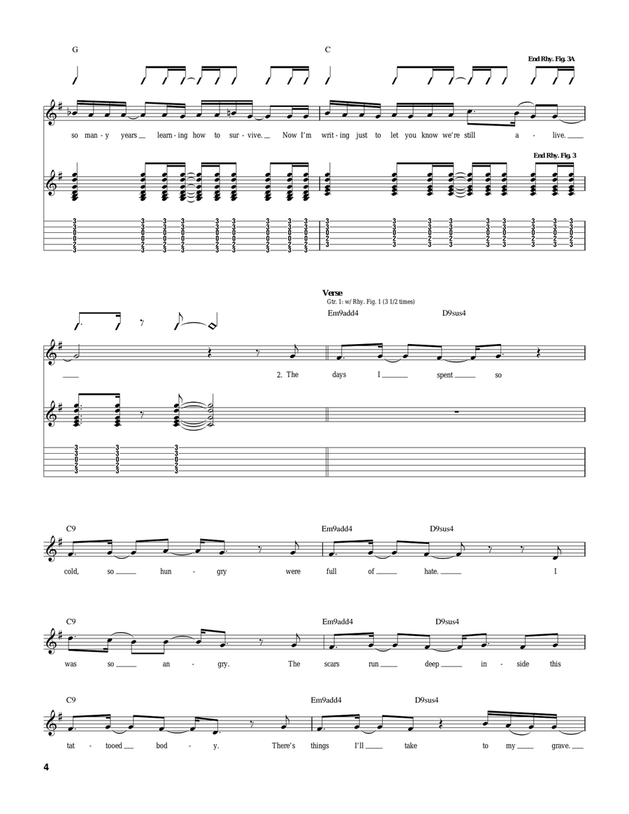 Emotionless Emotionless Guitar Tablature scores gallery preview page 4