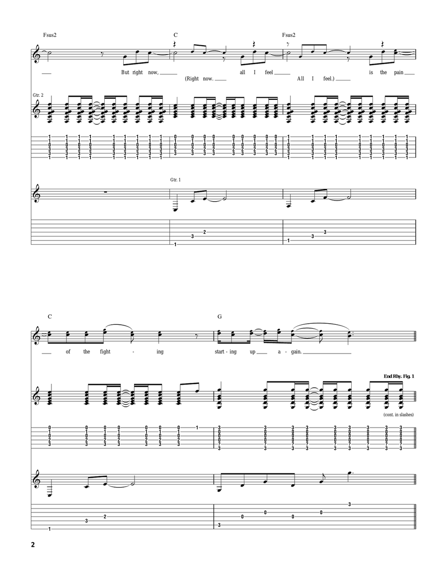 Say Anything Say Anything Guitar Tablature scores gallery preview page 2