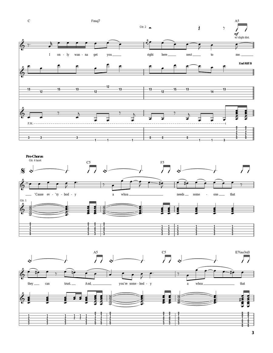 Wondering Wondering Guitar Tablature scores gallery preview page 3