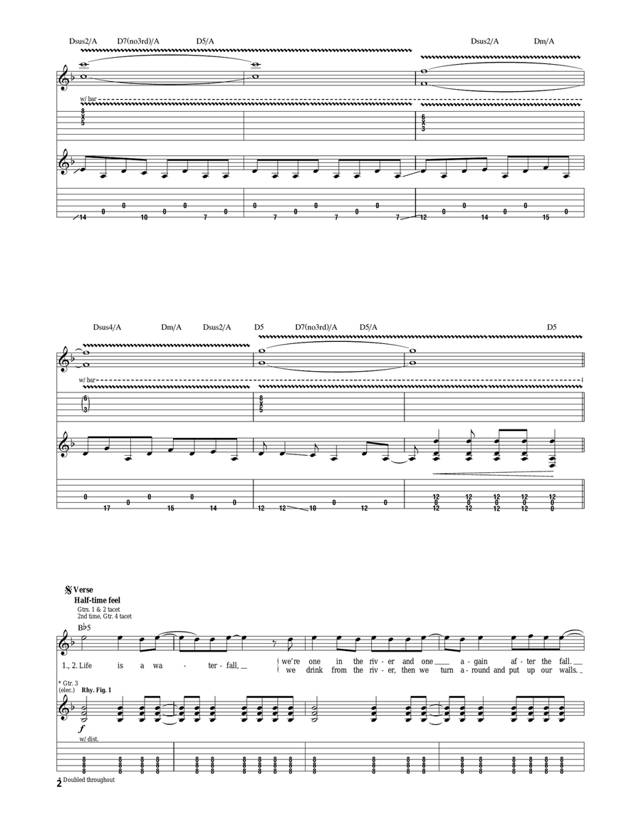 Aerials Aerials Acoustic Guitar scores gallery preview page 2