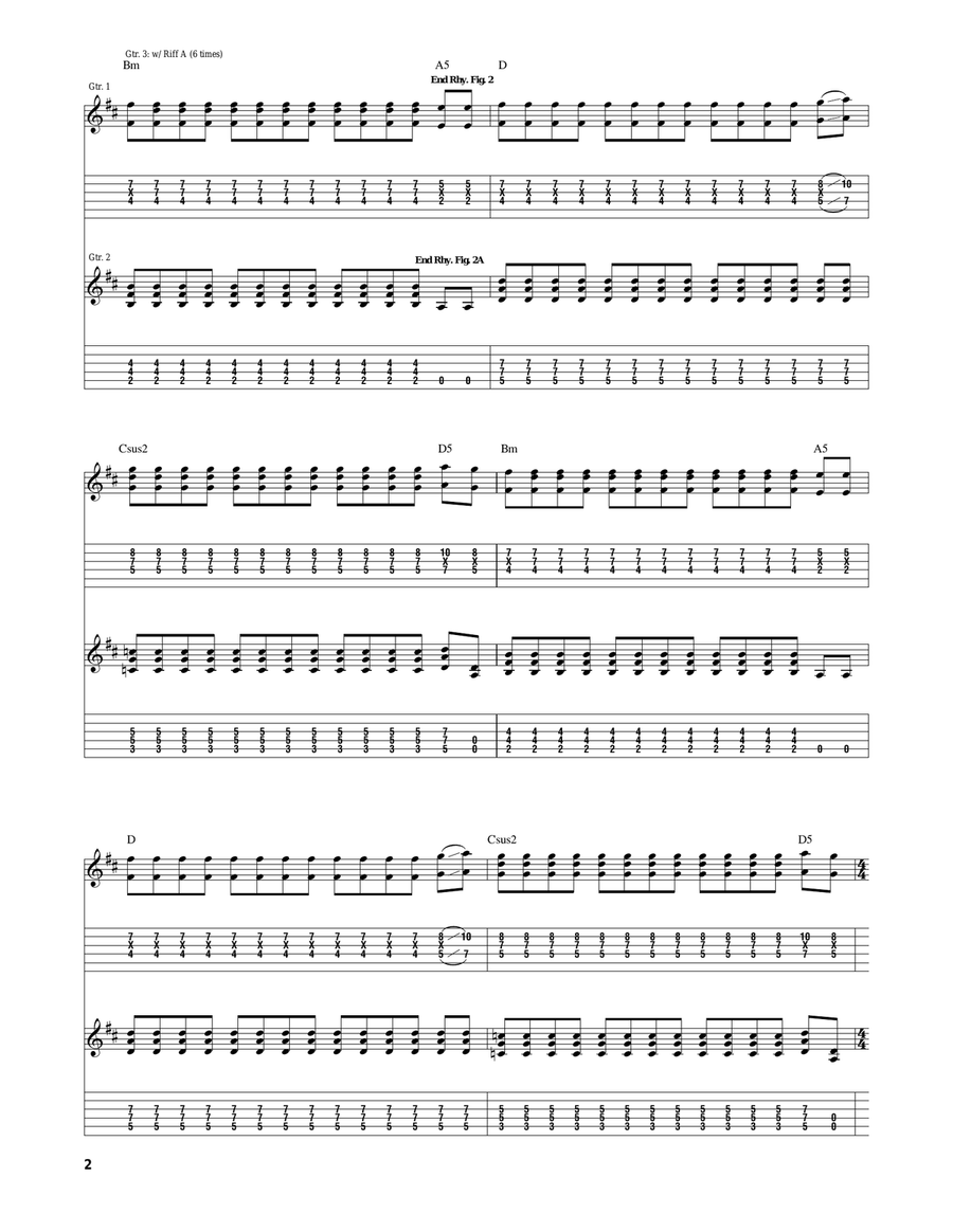 Times Like These Times Like These Acoustic Guitar scores gallery preview page 2