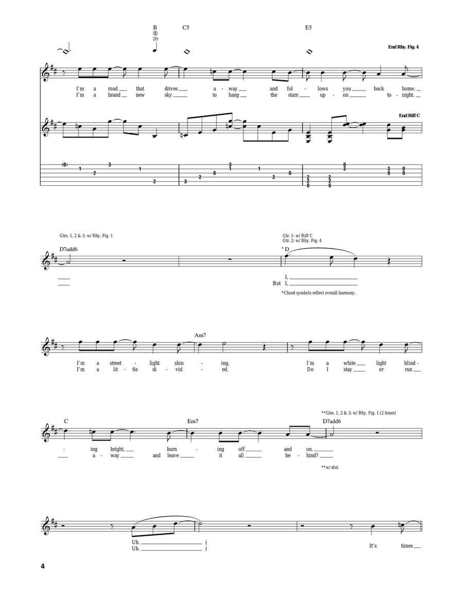 Times Like These Times Like These Acoustic Guitar scores gallery preview page 4