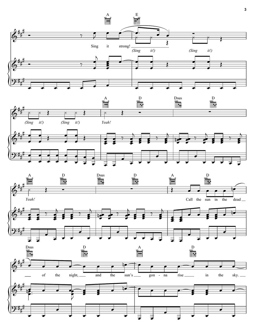 Holly Holy Holly Holy Acoustic Guitar scores gallery preview page 3