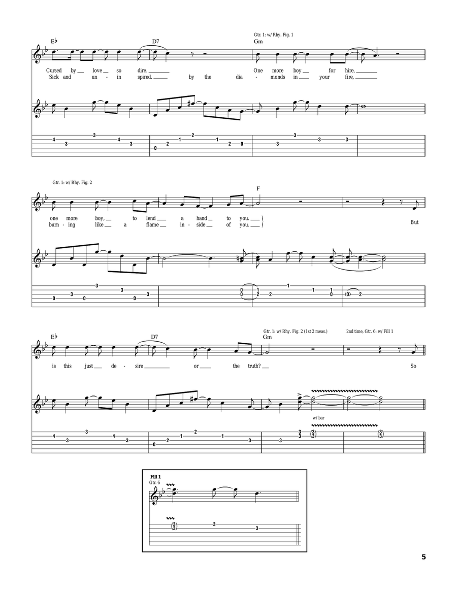 Tired Of You Tired Of You Guitar Tablature scores gallery preview page 5