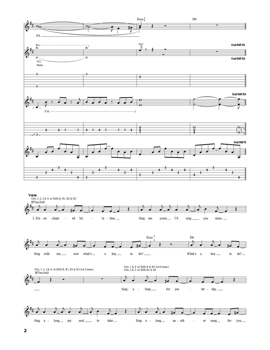 Disenchanted Lullaby Disenchanted Lullaby Guitar Tablature scores gallery preview page 2