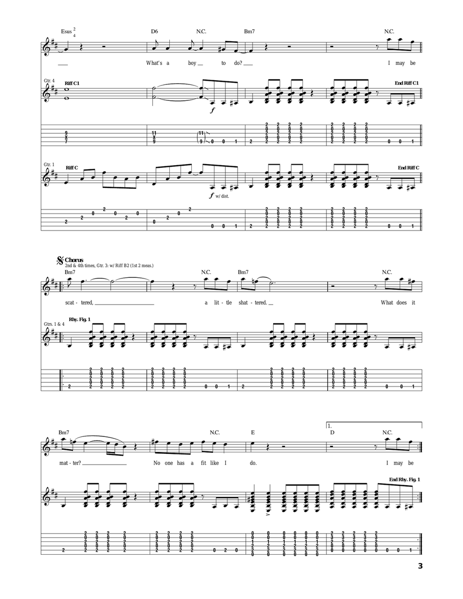 Disenchanted Lullaby Disenchanted Lullaby Guitar Tablature scores gallery preview page 3