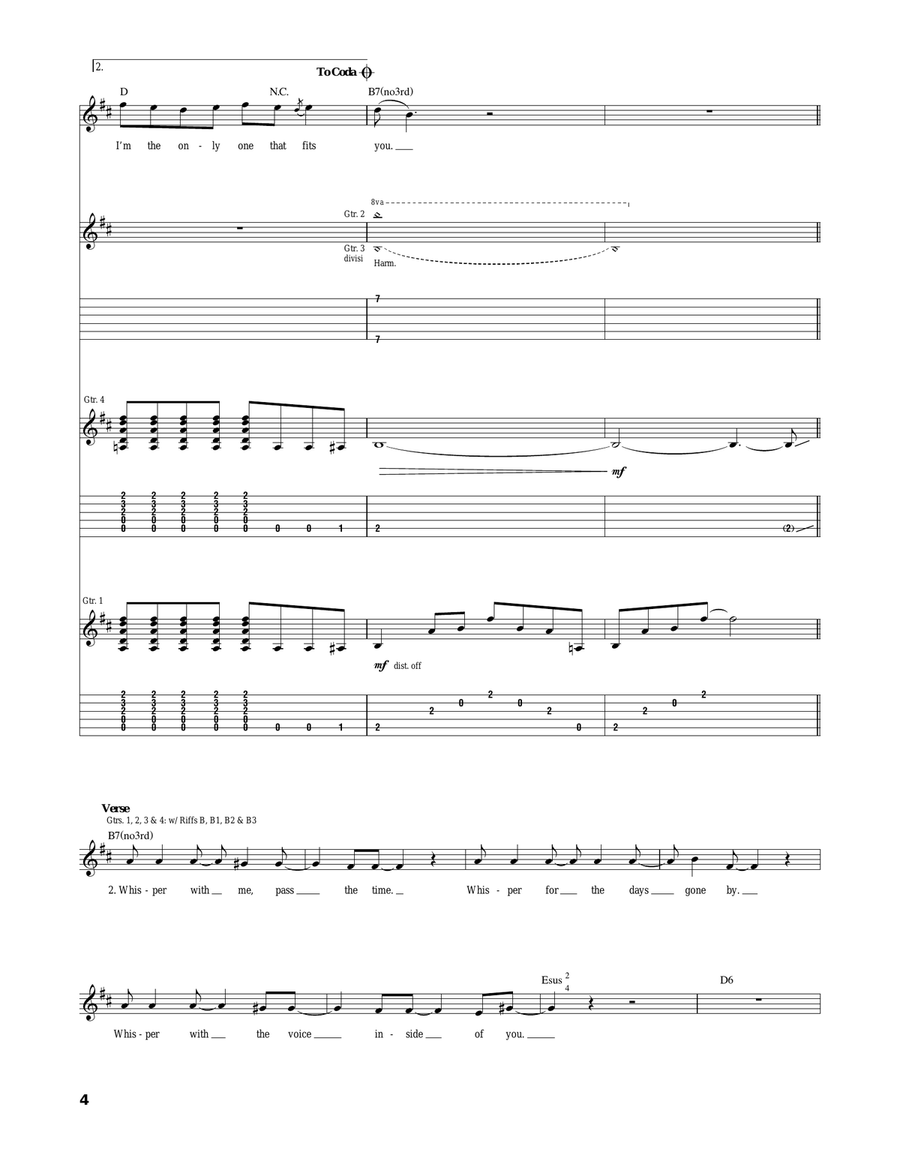 Disenchanted Lullaby Disenchanted Lullaby Guitar Tablature scores gallery preview page 4