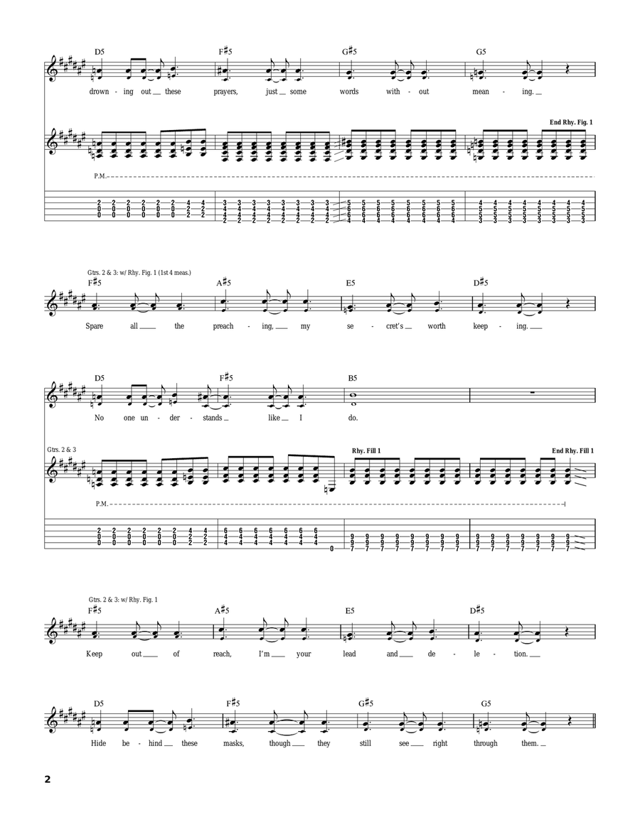 Lonely As You Lonely As You Guitar Tablature scores gallery preview page 2