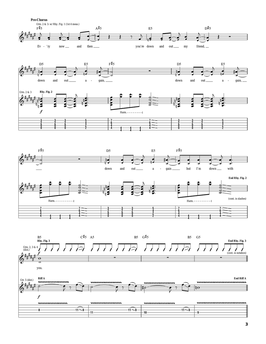 Lonely As You Lonely As You Guitar Tablature scores gallery preview page 3
