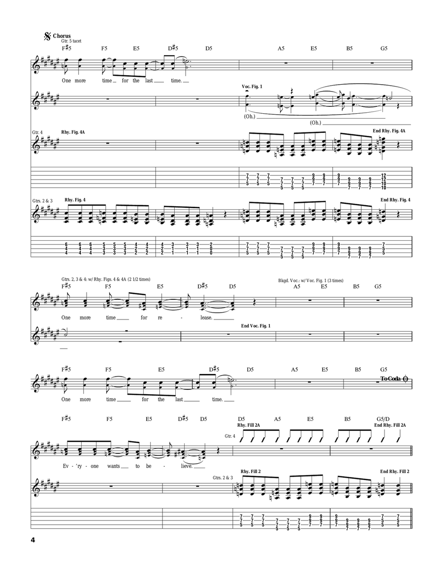 Lonely As You Lonely As You Guitar Tablature scores gallery preview page 4
