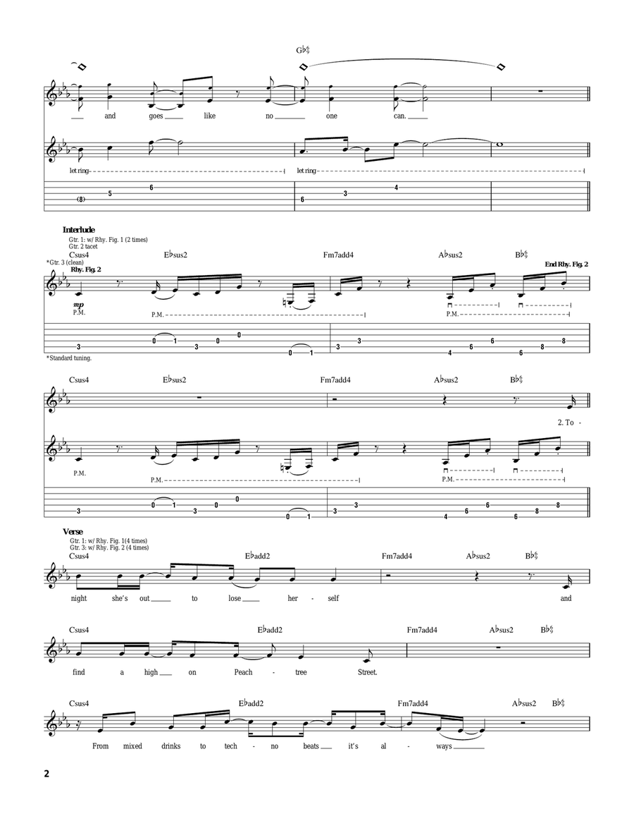 Neon Neon Acoustic Guitar scores gallery preview page 2