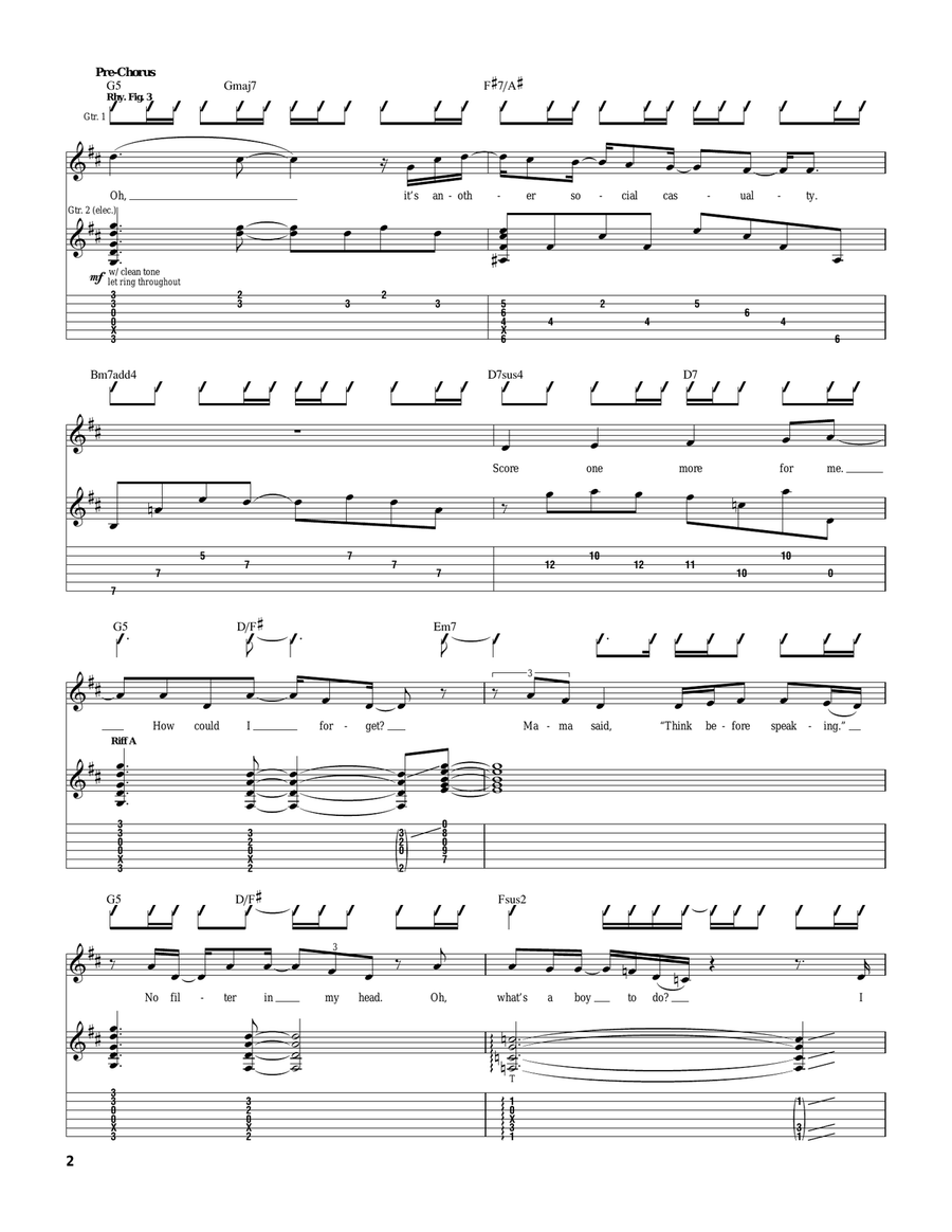 My Stupid Mouth My Stupid Mouth Acoustic Guitar scores gallery preview page 2