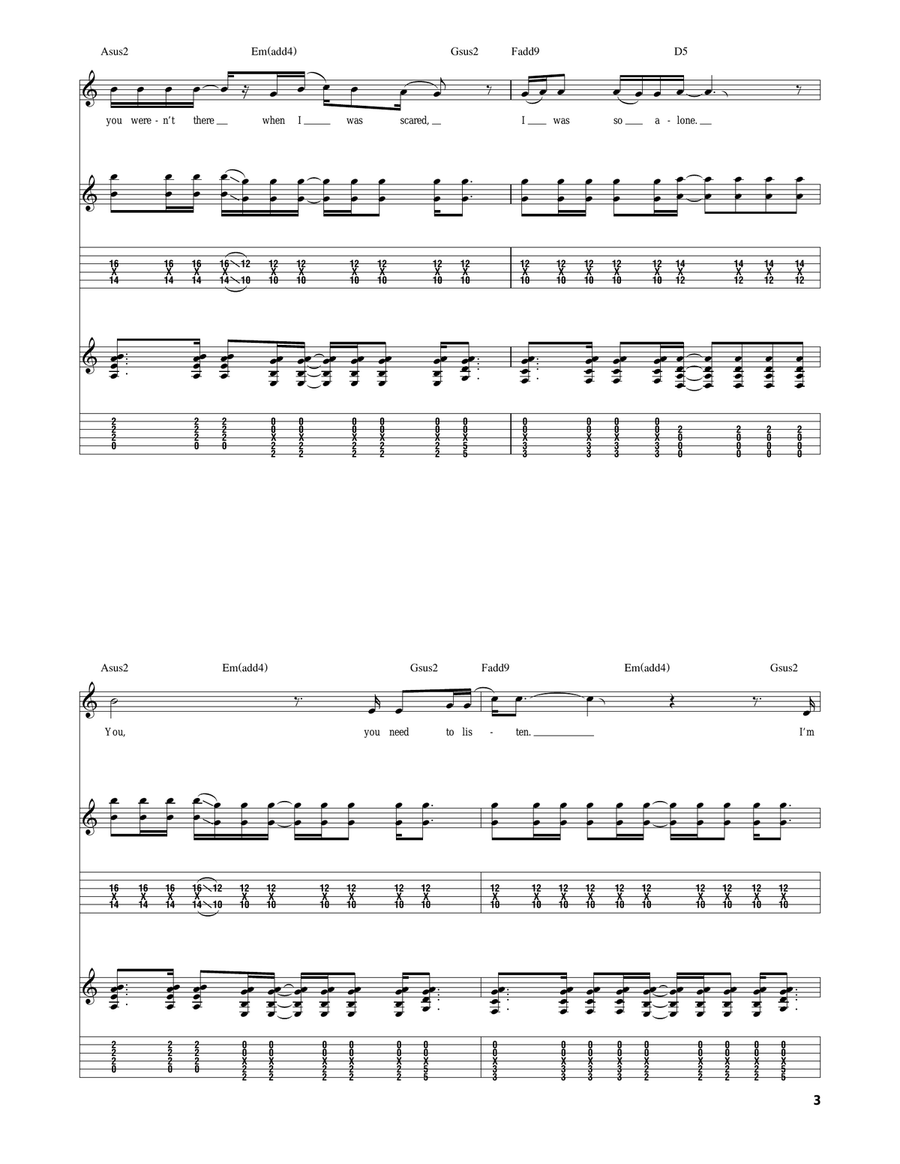 Losing Grip Losing Grip Acoustic Guitar scores gallery preview page 3