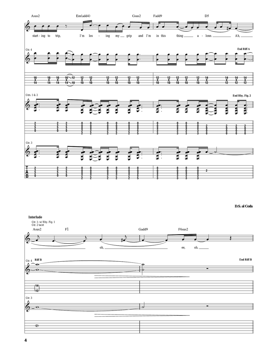 Losing Grip Losing Grip Acoustic Guitar scores gallery preview page 4