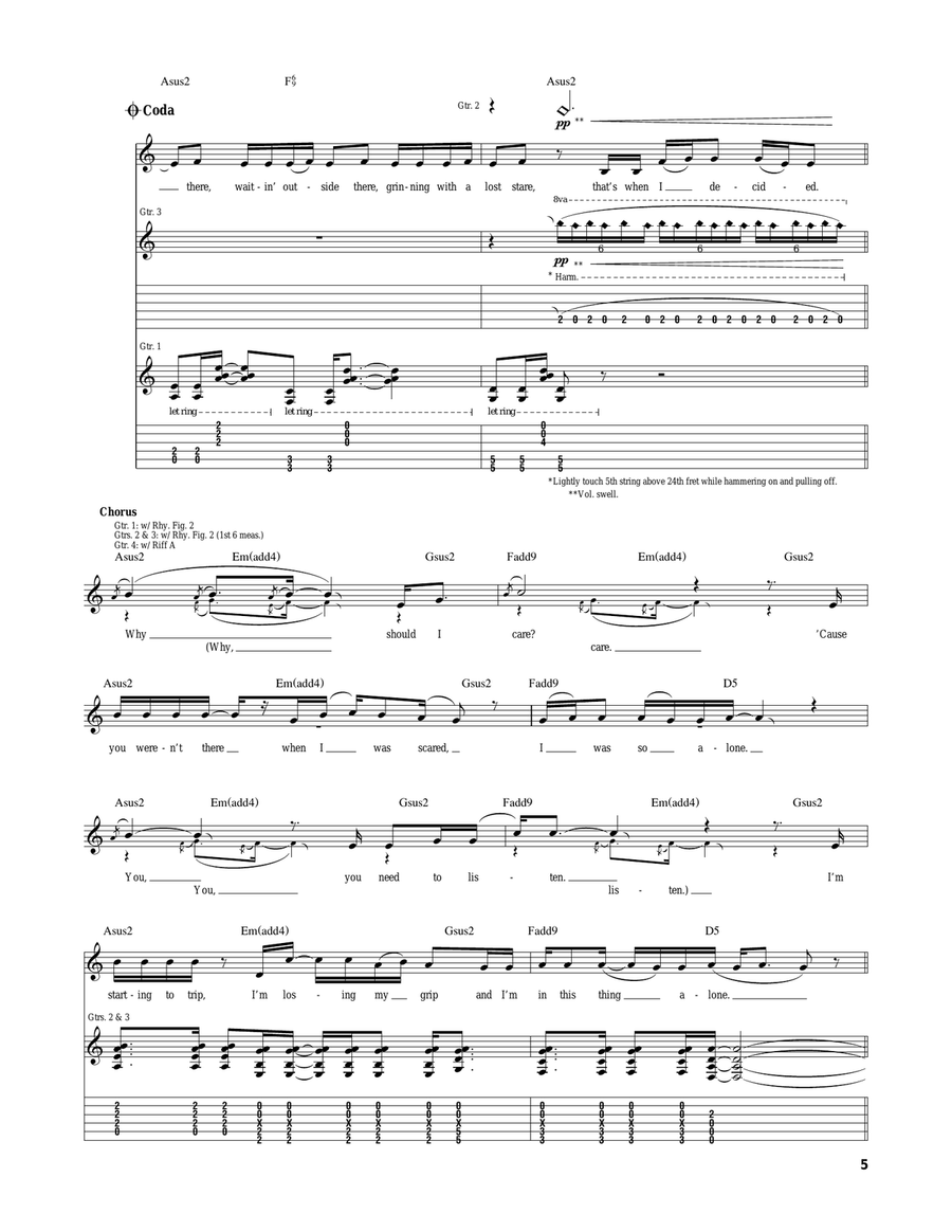 Losing Grip Losing Grip Acoustic Guitar scores gallery preview page 5