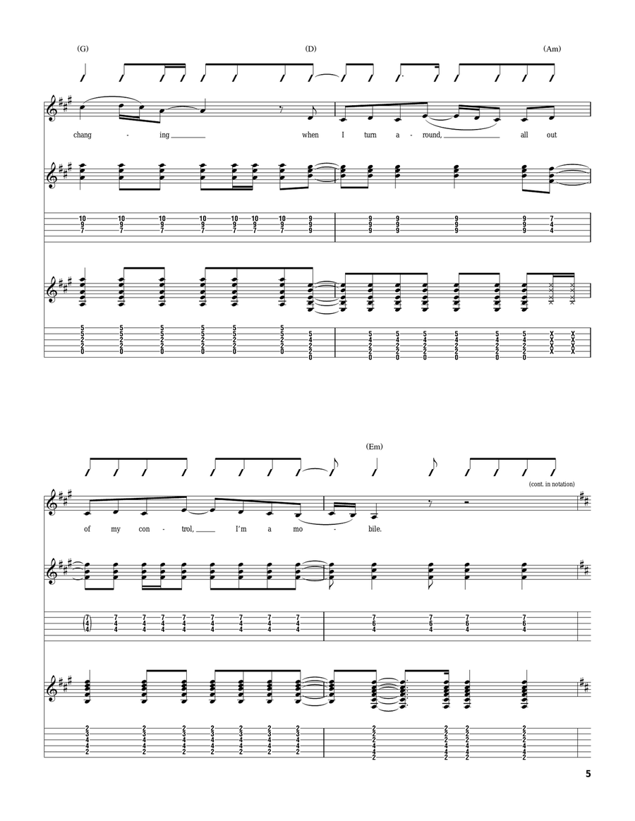 Mobile Mobile Acoustic Guitar scores gallery preview page 5