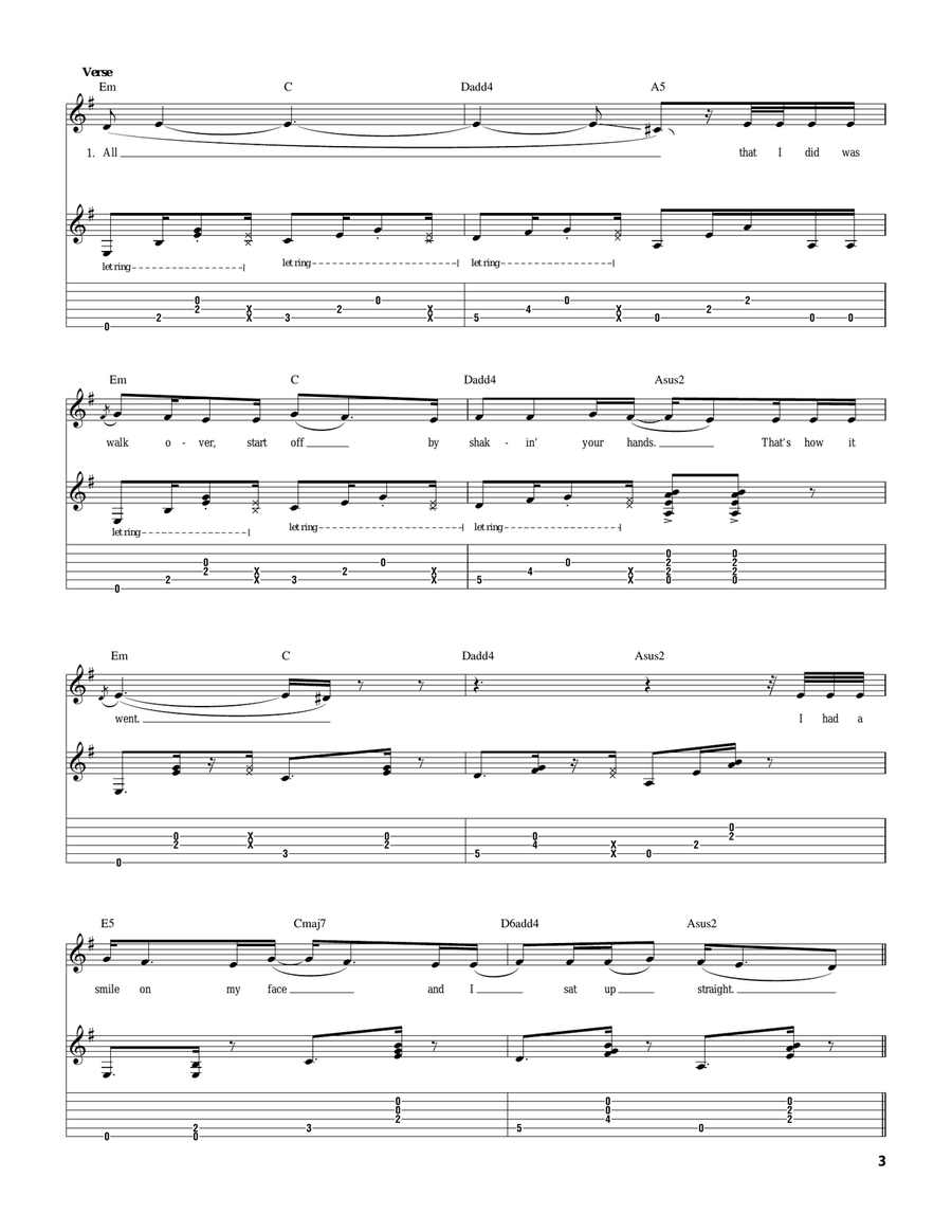 Unwanted Unwanted Acoustic Guitar scores gallery preview page 3