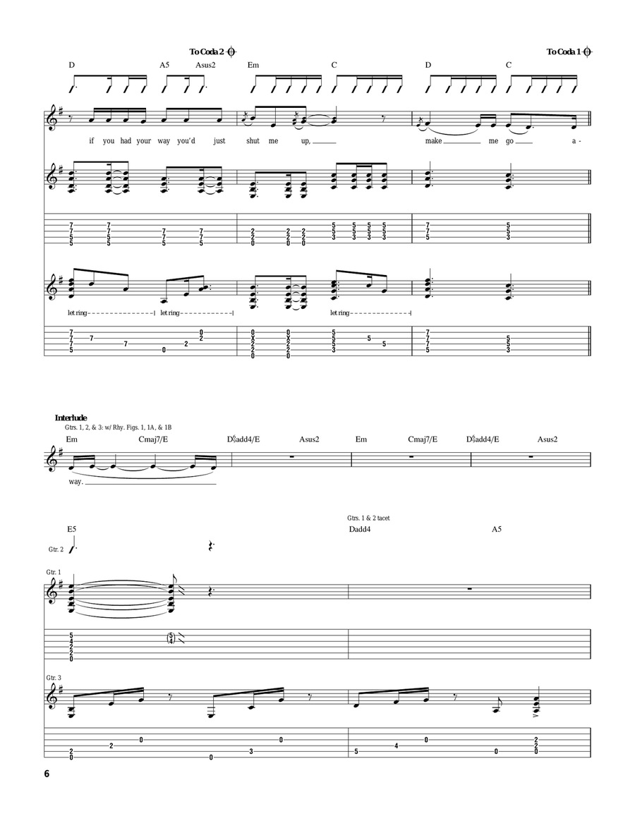 Unwanted Unwanted Acoustic Guitar scores gallery preview page 6